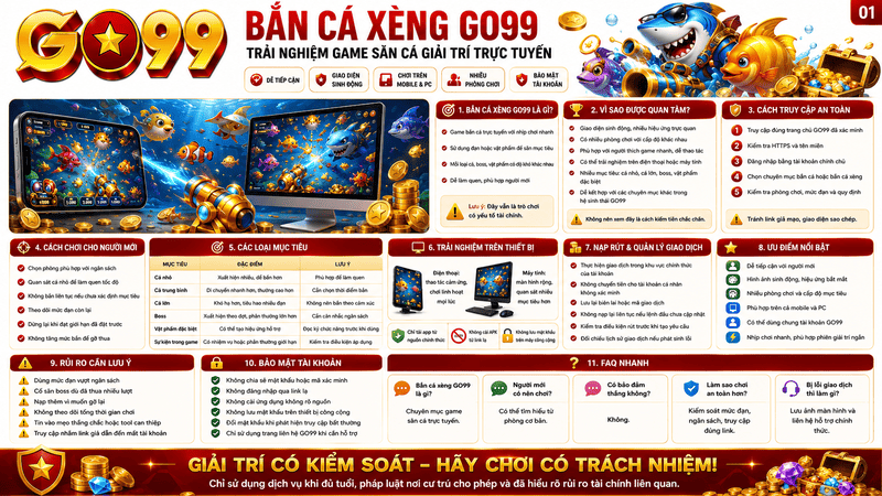 Bắn cá xèng GO99 – Trải nghiệm game săn cá giải trí trực tuyến