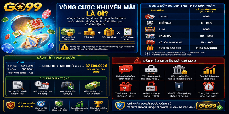 Vòng cược trong khuyến mãi GO99 là gì?