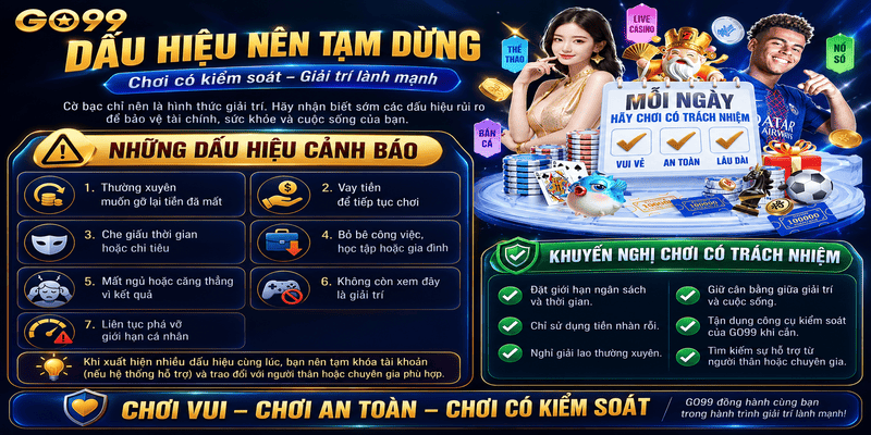 Dấu hiệu nên tạm dừng