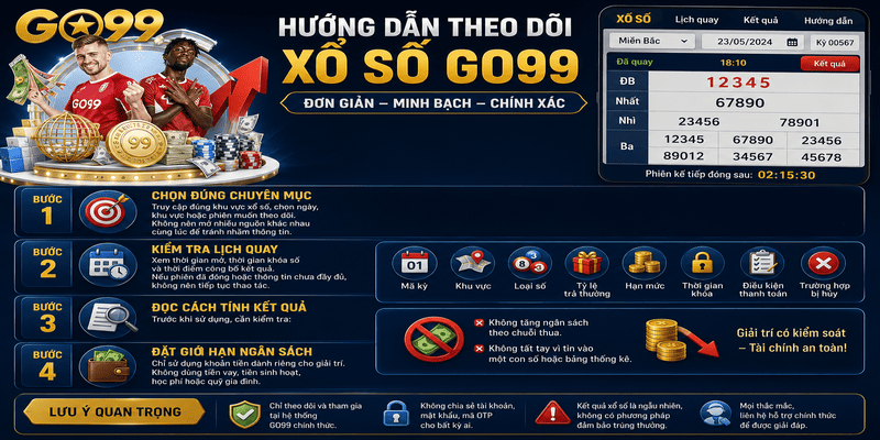 Cách theo dõi xổ số GO99 cho người mới